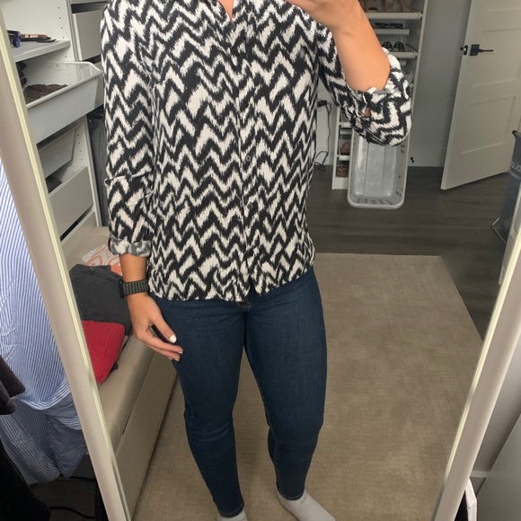 H&M Long Sleeve Blouse black size 2 - Picture 1 of 2